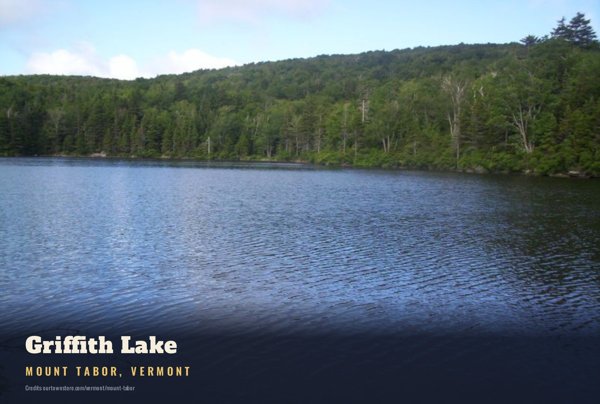 Mount Tabor Griffith Lake Postcard artwork detail