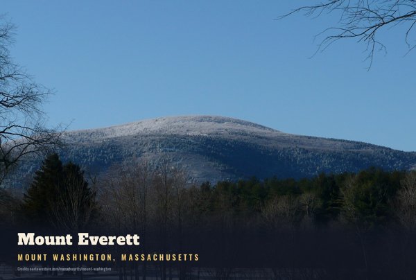 Mount Washington Mount Everett Postcard artwork detail