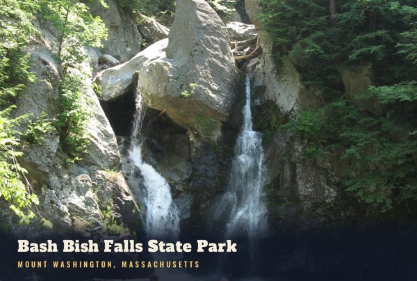 Mount Washington Bash Bish Falls State Park Postcard artwork detail
