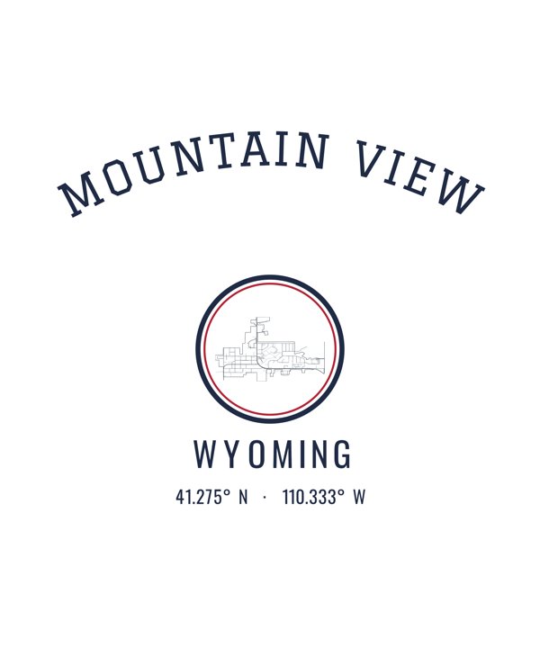 Mountain View Hometown Ornament artwork detail