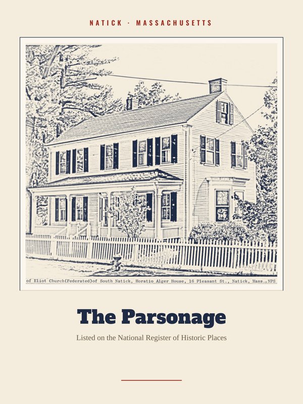Natick The Parsonage Landmark Print artwork detail