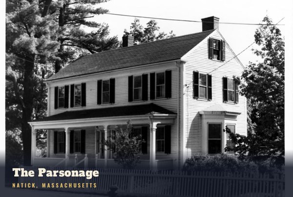 Natick The Parsonage Postcard artwork detail