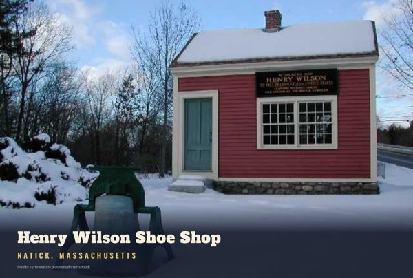 Natick Henry Wilson Shoe Shop Postcard artwork detail