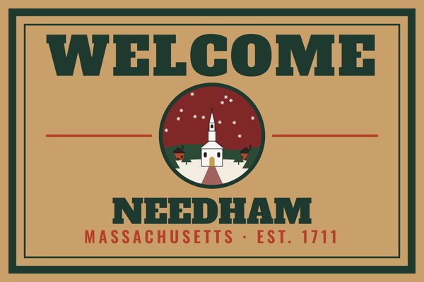 Needham Welcome Doormat artwork detail