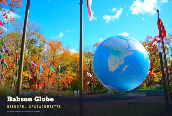 Needham Babson Globe Postcard artwork detail