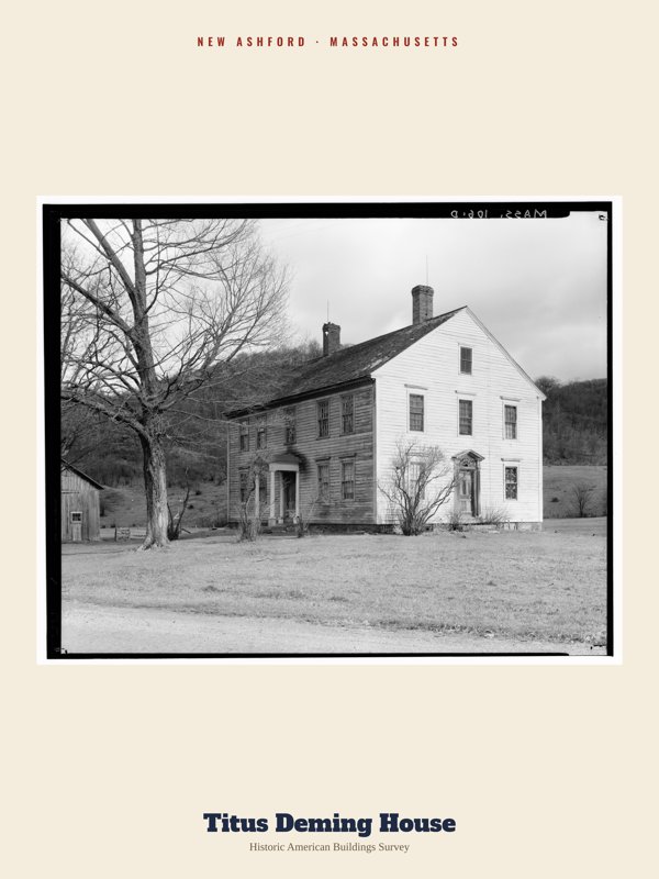 New Ashford Titus Deming House Archive Print artwork detail