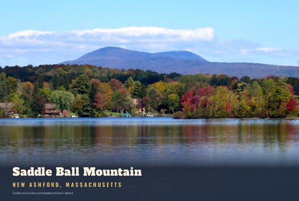 New Ashford Saddle Ball Mountain Postcard artwork detail