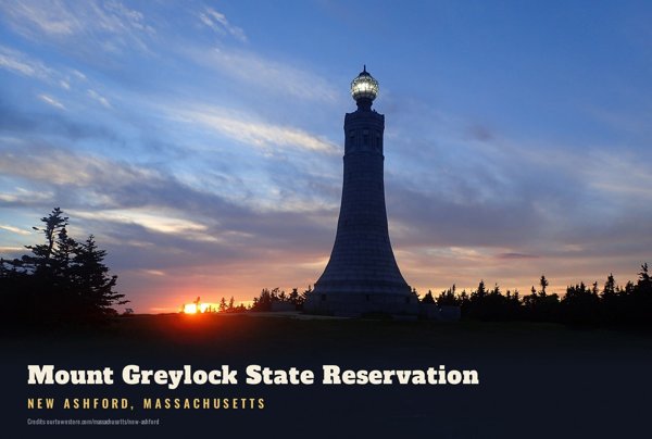 New Ashford Mount Greylock State Reservation Postcard artwork detail