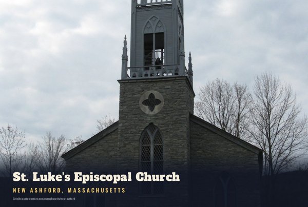 New Ashford St. Luke's Episcopal Church Postcard artwork detail