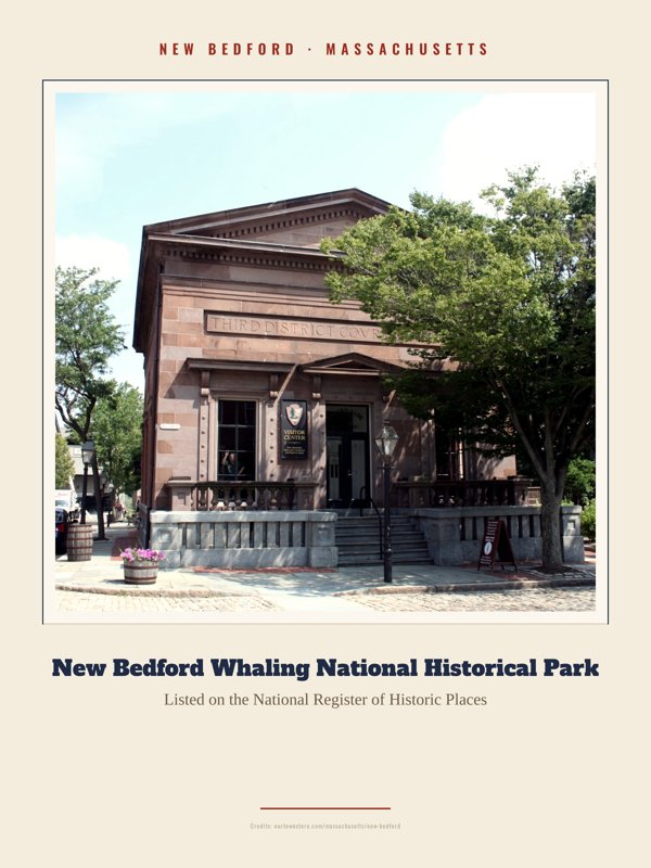 New Bedford New Bedford Whaling National Historical Park Landmark Print artwork detail