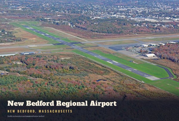 New Bedford New Bedford Regional Airport Postcard artwork detail
