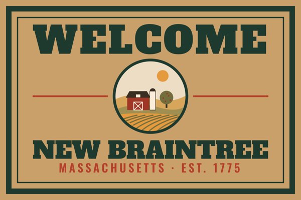 New Braintree Welcome Doormat artwork detail