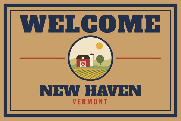New Haven Welcome Doormat artwork detail