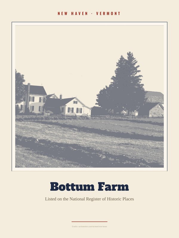 New Haven Bottum Farm Landmark Print artwork detail