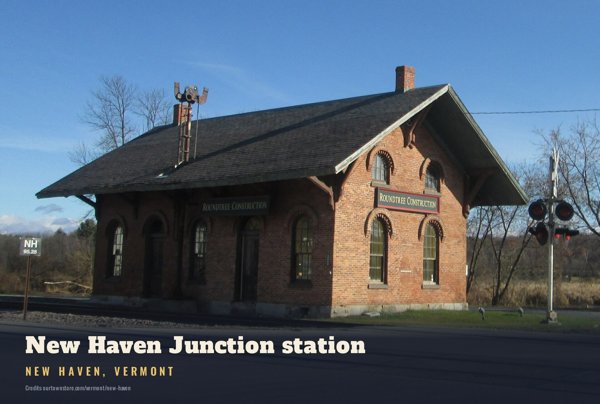 New Haven New Haven Junction station Postcard artwork detail
