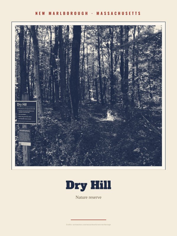 New Marlborough Dry Hill Landmark Print artwork detail