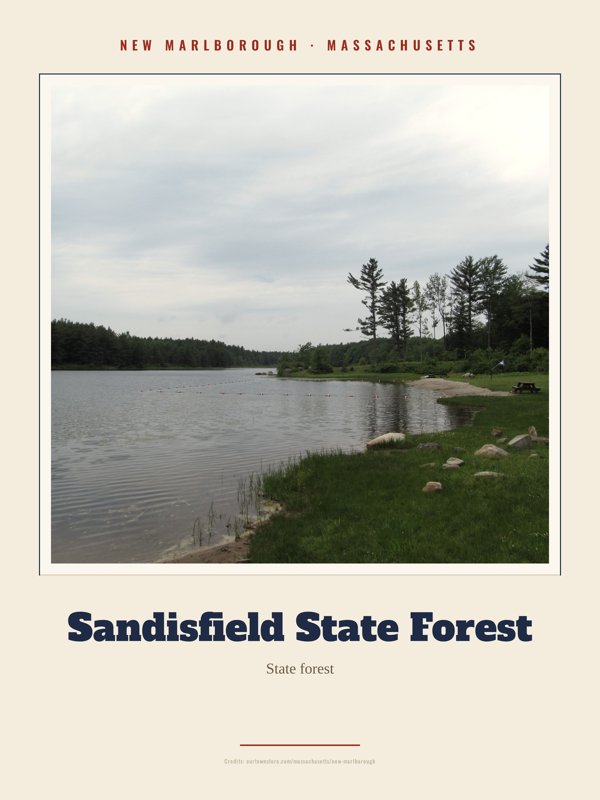 New Marlborough Sandisfield State Forest Landmark Print artwork detail