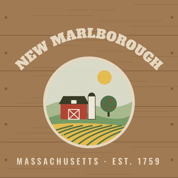 New Marlborough Hometown Wood Sign artwork detail