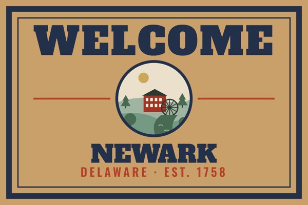 Newark Welcome Doormat artwork detail