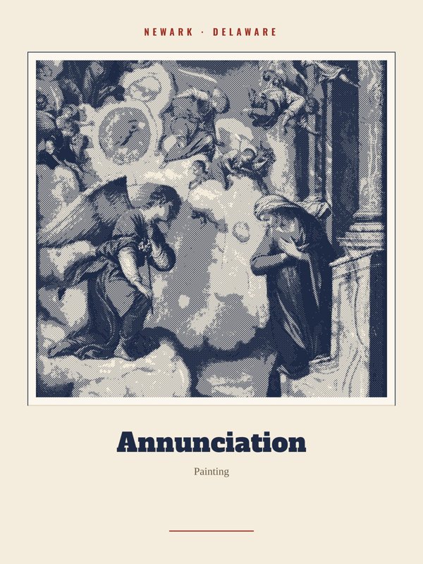 Newark Annunciation Landmark Print artwork detail