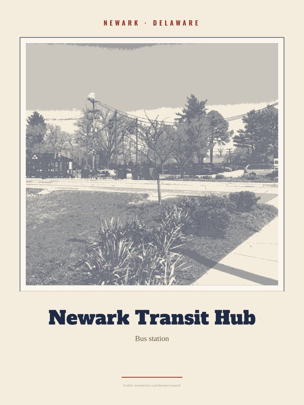 Newark Newark Transit Hub Landmark Print artwork detail