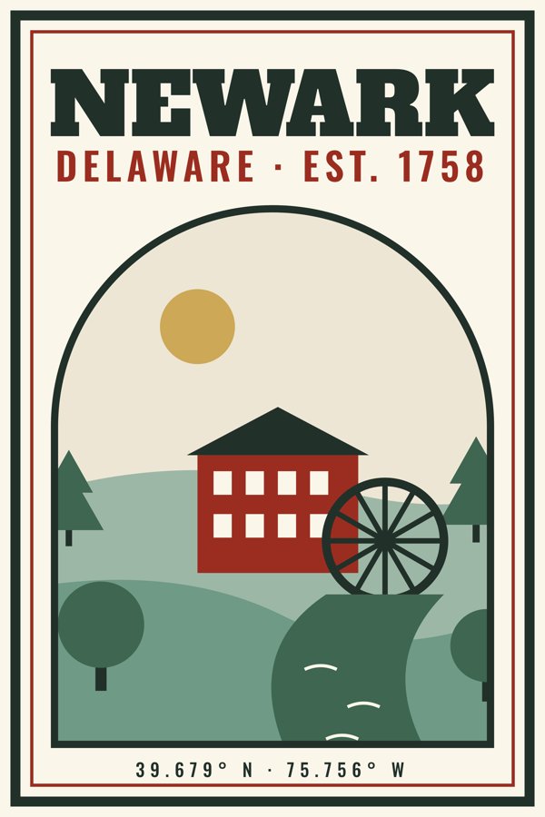 Newark Garden Flag artwork detail
