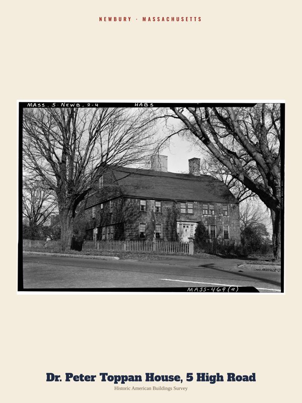 Newbury Dr. Peter Toppan House, 5 High Road Archive Print artwork detail