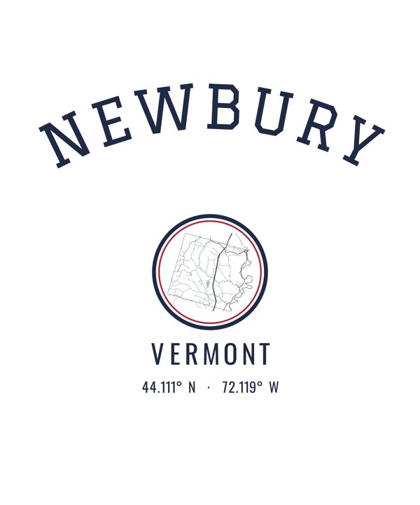 Newbury Hometown Ornament artwork detail