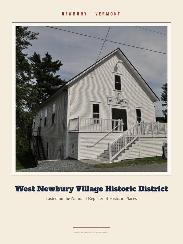 Newbury West Newbury Village Historic District Landmark Print artwork detail