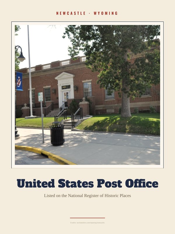 Newcastle United States Post Office Landmark Print artwork detail
