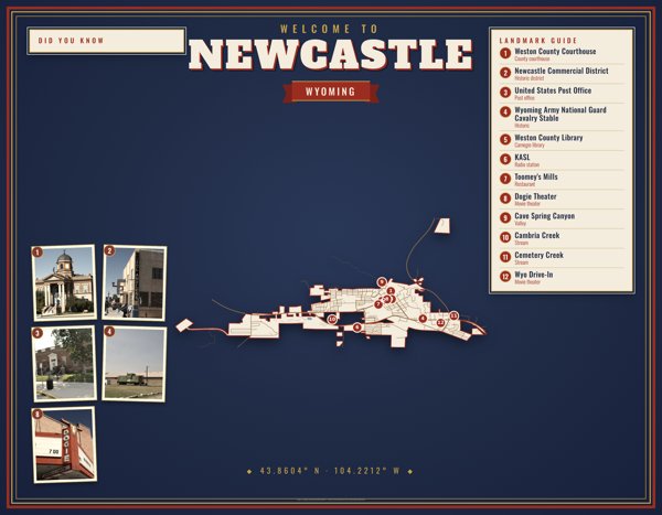 Newcastle Map Placemat artwork detail
