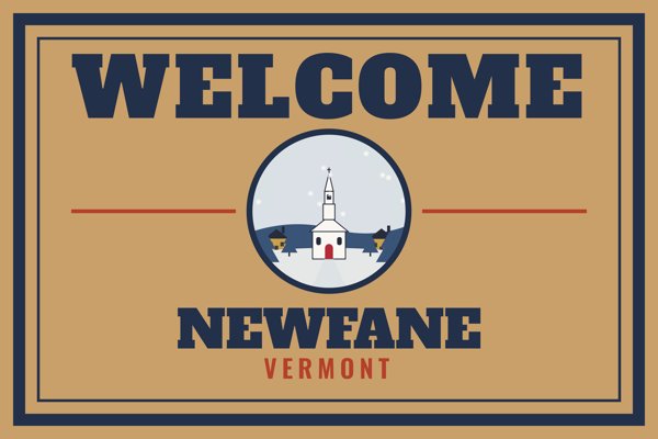 Newfane Welcome Doormat artwork detail