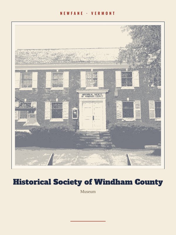 Newfane Historical Society of Windham County Landmark Print artwork detail