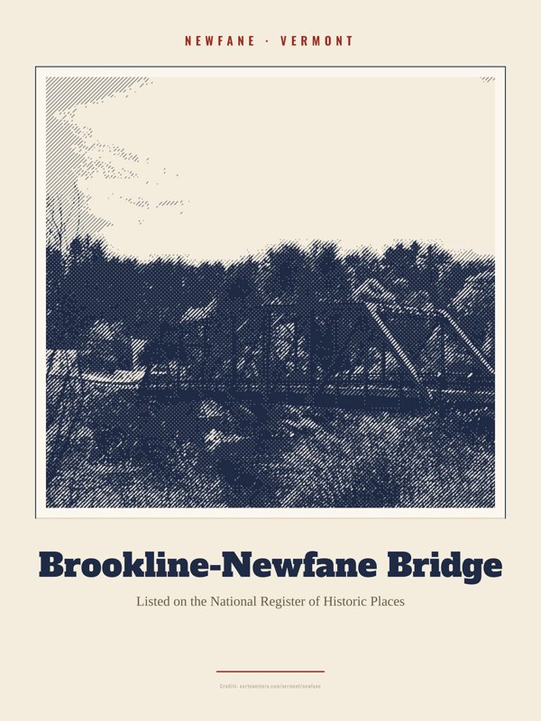 Newfane Brookline-Newfane Bridge Landmark Print artwork detail
