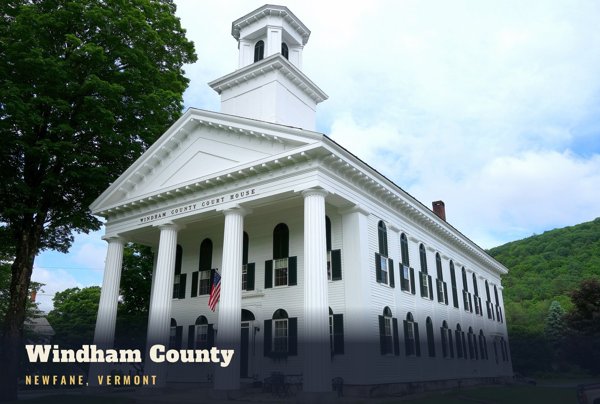 Newfane Windham County Postcard artwork detail