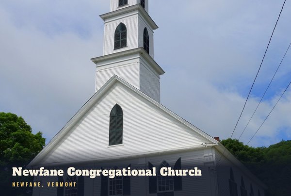 Newfane Newfane Congregational Church Postcard artwork detail