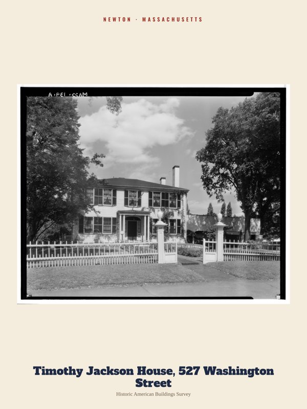 Newton Timothy Jackson House, 527 Washington Street Archive Print artwork detail