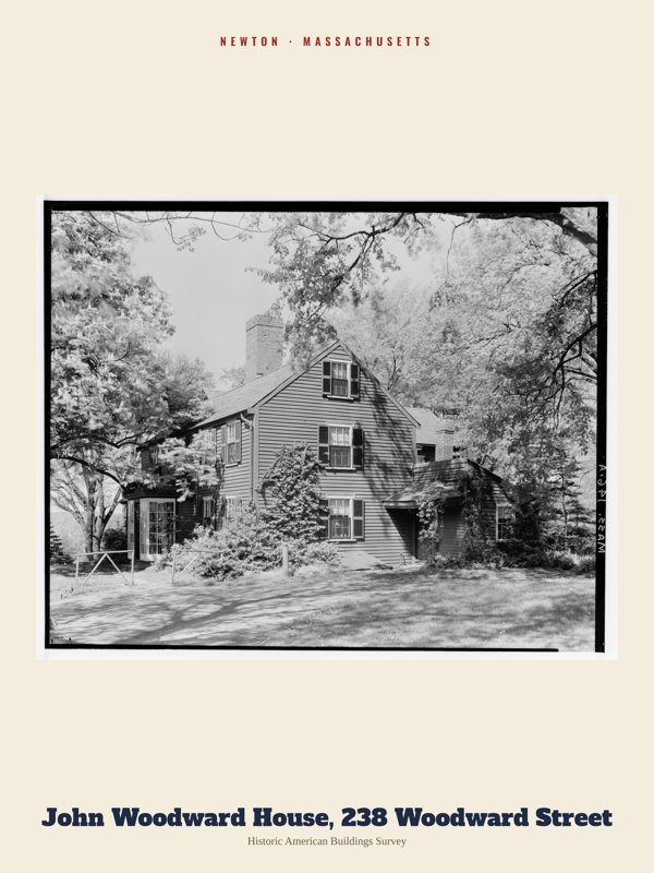 Newton John Woodward House, 238 Woodward Street Archive Print artwork detail