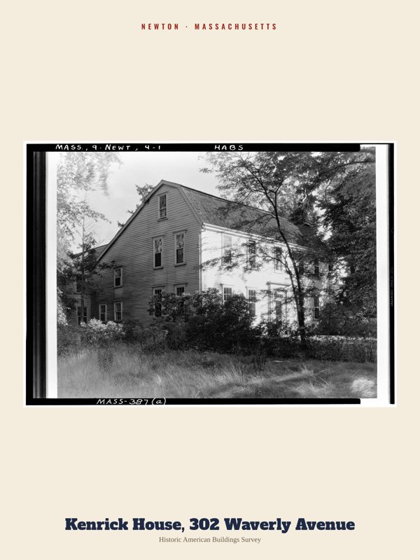 Newton Kenrick House, 302 Waverly Avenue Archive Print artwork detail