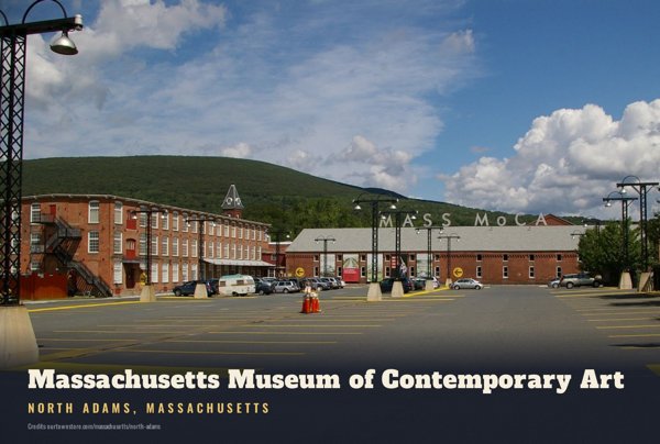 North Adams Massachusetts Museum of Contemporary Art Postcard artwork detail