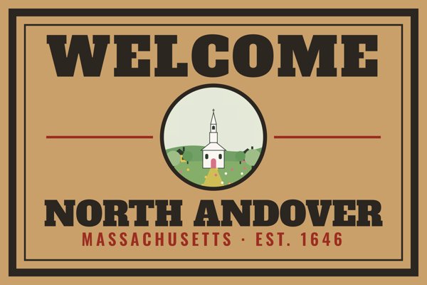 North Andover Welcome Doormat artwork detail