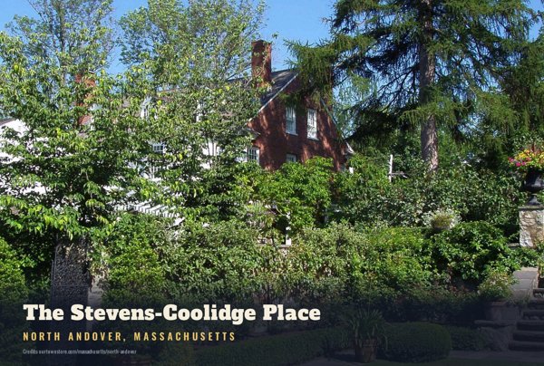 North Andover The Stevens-Coolidge Place Postcard artwork detail