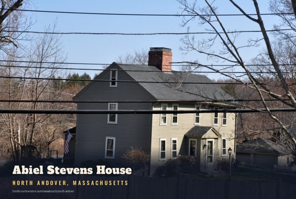 North Andover Abiel Stevens House Postcard artwork detail