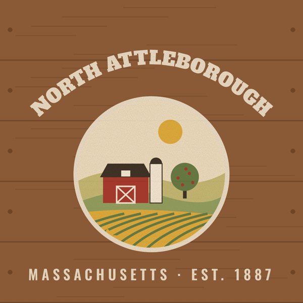 North Attleborough Hometown Wood Sign artwork detail