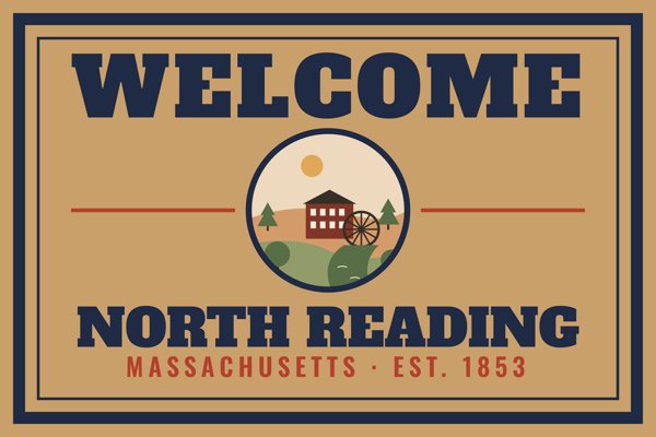 North Reading Welcome Doormat artwork detail