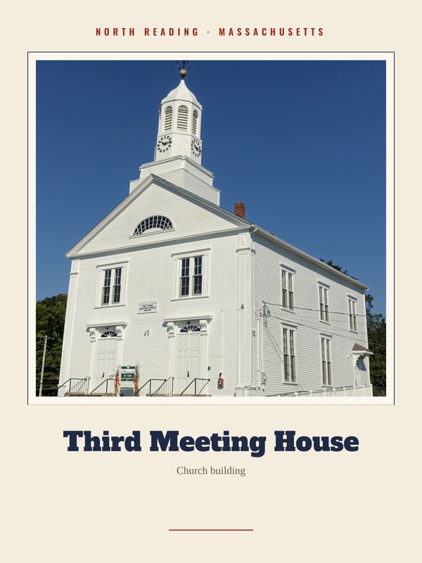 North Reading Third Meeting House Landmark Print artwork detail