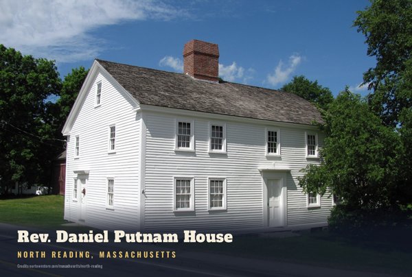 North Reading Rev. Daniel Putnam House Postcard artwork detail
