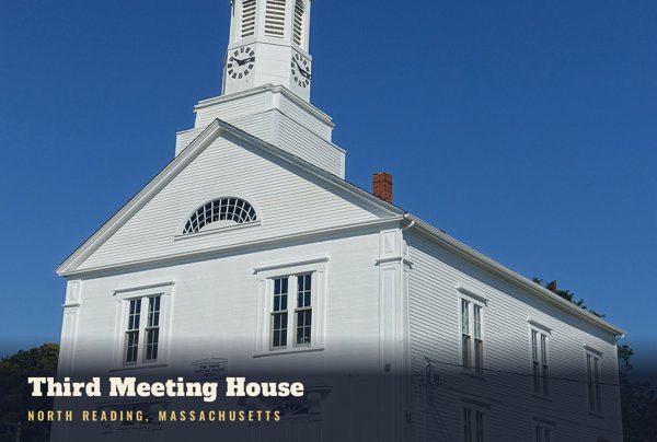 North Reading Third Meeting House Postcard artwork detail