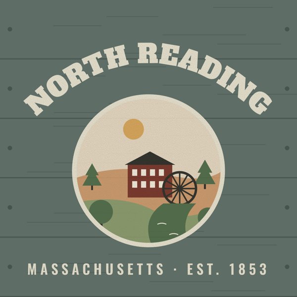 North Reading Hometown Wood Sign artwork detail