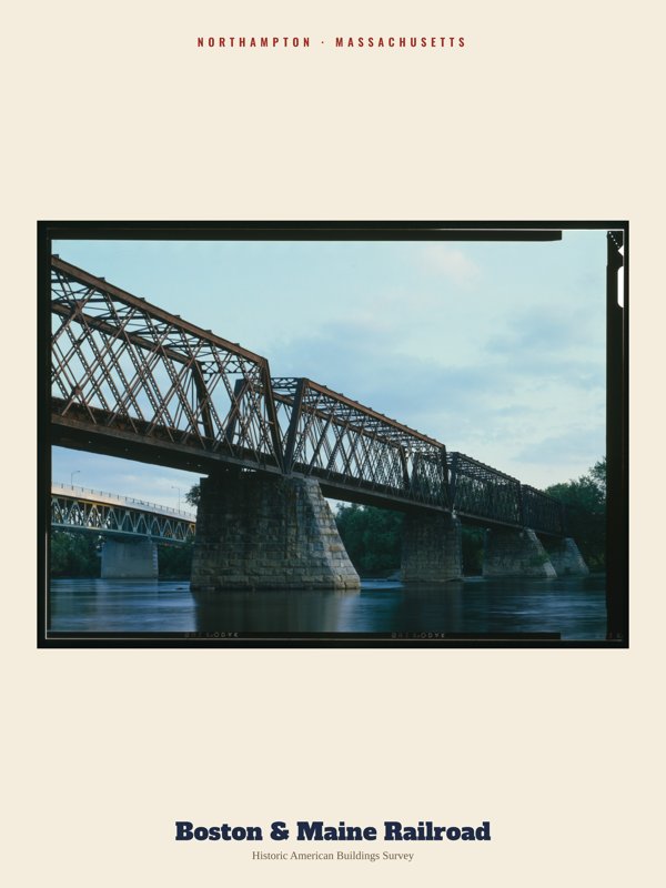 Northampton Boston & Maine Railroad Archive Print artwork detail